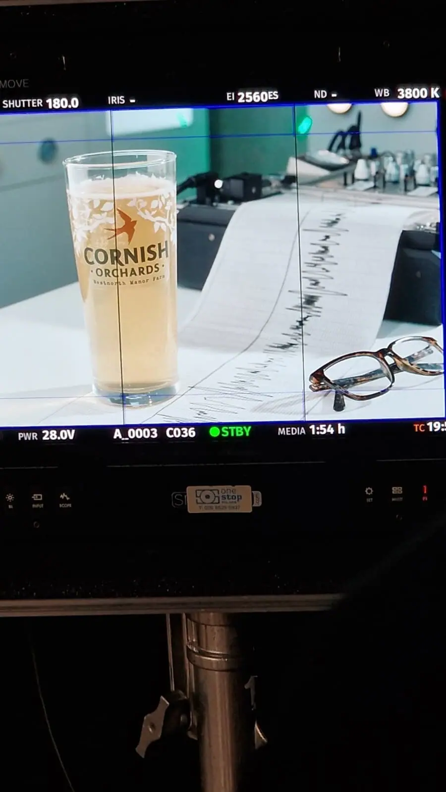 Analogue polygraph instrument used in a television advert